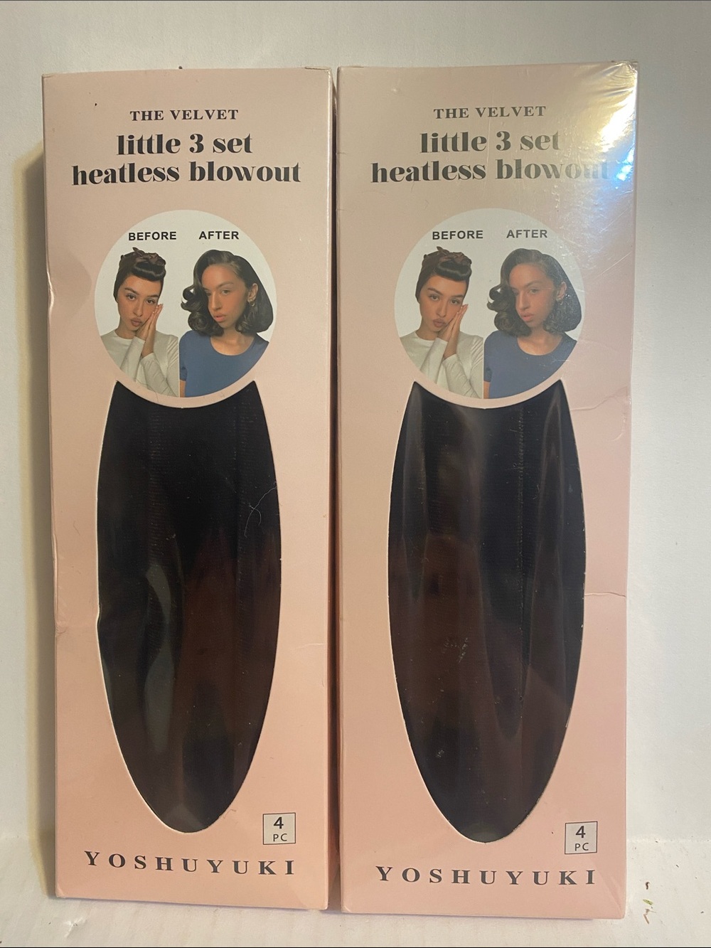 The Velvet Little 3-Set Heatless Blowout - Black